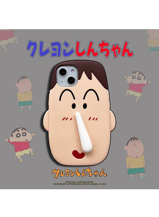 iPhone 14 ProMax Cartoon Characters Shaped Phone Protect Case,  Silicone Soft Phone Cover with Stent - Image 2