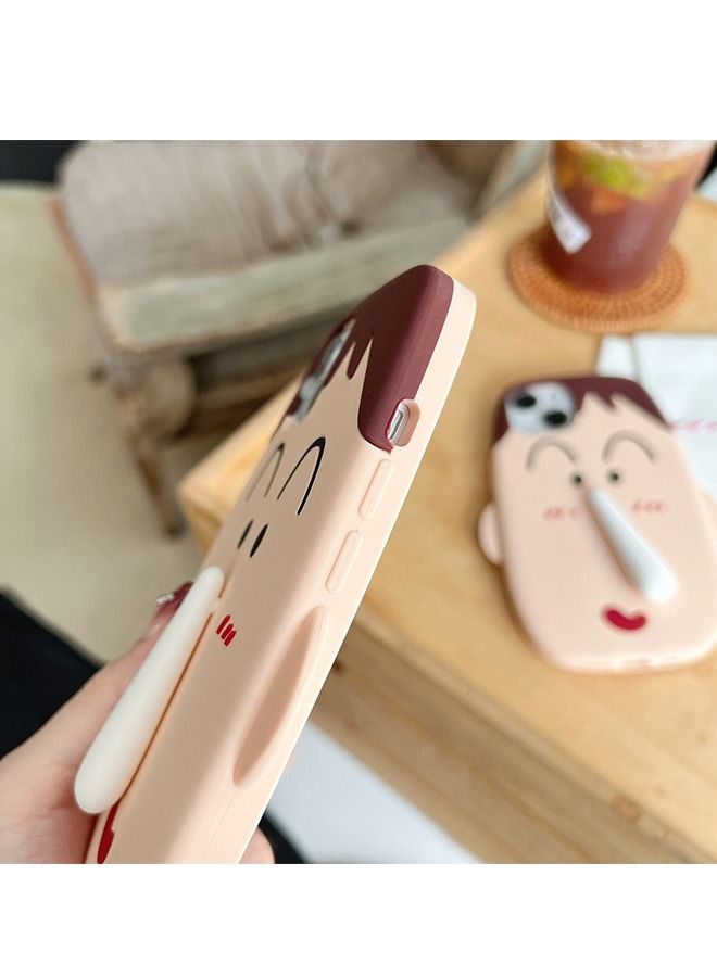 iPhone 14 ProMax Cartoon Characters Shaped Phone Protect Case,  Silicone Soft Phone Cover with Stent - Image 4