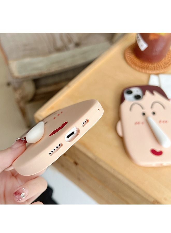 iPhone 14 ProMax Cartoon Characters Shaped Phone Protect Case,  Silicone Soft Phone Cover with Stent - Image 5