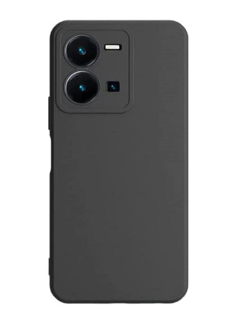 فيسوس حالة من Vivo Y35 4G المطاط الناعم السيليكون المرن CASED CASE SILICON MATTE TPU مرنة الخلفية المرنة لـ VIVO Y35 4G العلبة المطاطية المرنة (أسود) - Image 2