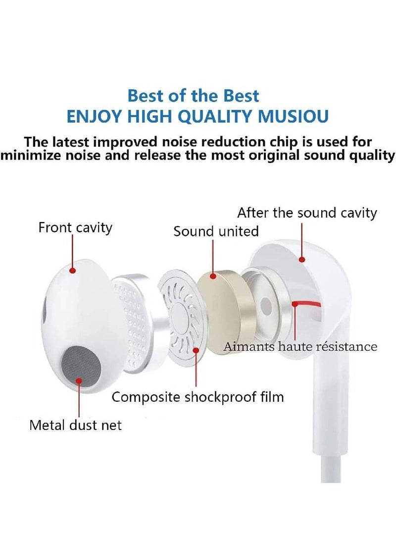 Lightning Headphone Wired Built-in Microphone Volume Control in-Ear Stereo Headset Compatible with iPhone 13 Mini/SE/13 Pro/14Pro Max