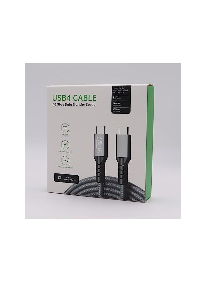 Disscool - Usb 4.0 Cable Thunderbolt 4 Cable Dual Supports 8K Hd Usb C Cord Pd 240W 8K 60Hz 40Gbps Data Transfer For Thunderbolt 3 4 1M 3.3Ft - Image 1