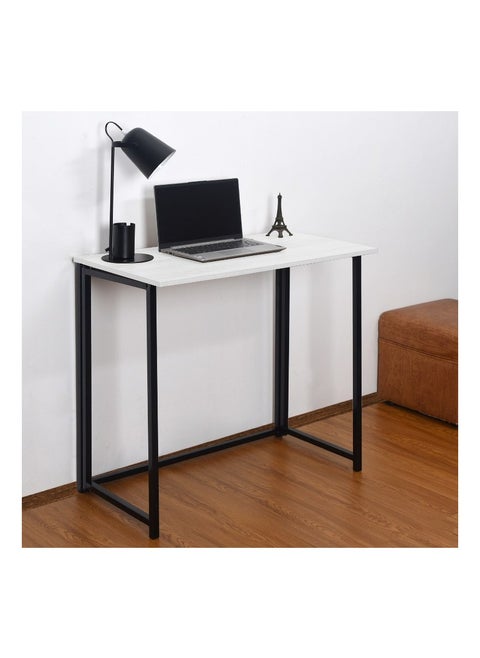 Foldable Table In Black Powder Coating  White