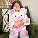 HUGIMALS Harper the Pig 20 Inch 45 lb Heavy Cute Sensory Weighted Comfort Plush Large Unscented Washable Self Care Calming Stuffed Animal for Kids Teens and Adults - Image 2