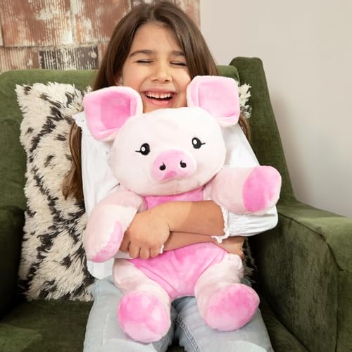 HUGIMALS Harper the Pig 20 Inch 45 lb Heavy Cute Sensory Weighted Comfort Plush Large Unscented Washable Self Care Calming Stuffed Animal for Kids Teens and Adults - Image 5