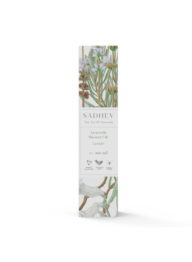 Sadhev's Lavender Shower Oil - 200ml - Image 4