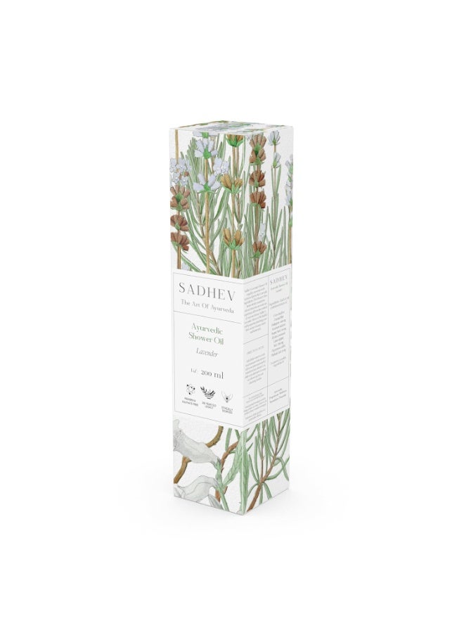 Sadhev's Lavender Shower Oil - 200ml - Image 3