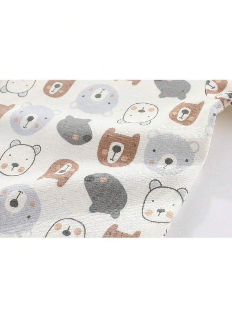 Kisunya Bodysuits For - 4PCS Infant Baby Bodysuits for Babies– Soft Cotton Short Sleeve Onesies with Adorable Cartoon Prints, Unisex Newborn Rompers for All Seasons, Breathable and Comfortable, Ideal for Daily Wear, Sleeping, and Layering  - Image 4