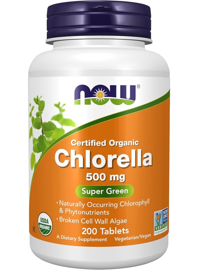 ناو مكملات ناو، كلوريلا عضوية ٥٠٠ ملغ مع الكلوروفيل الطبيعي، بيتا كاروتين، كاروتينات مختلطة، فيتامين سي، حديد، ٢٠٠ قرص تفضل بزيارة متجر ناو