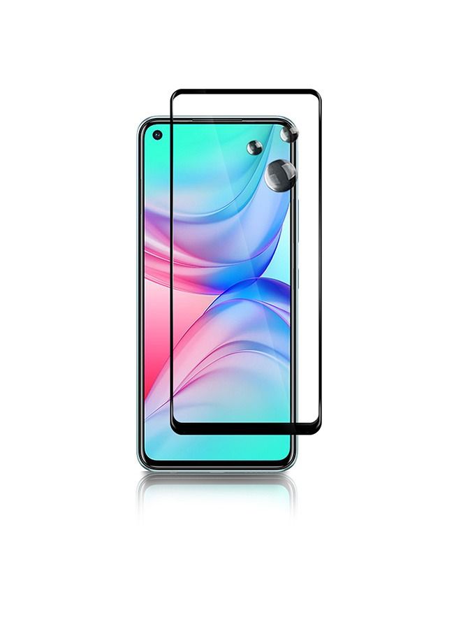 دبليو تيك واقي شاشة زجاجي مقاوم للكسر 5D من Wtech لهاتف انفينيكس هوت 10 - شفاف / أسود - Image 2