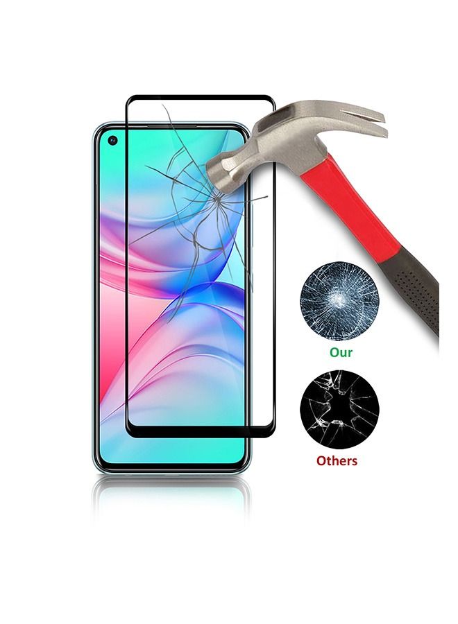 دبليو تيك واقي شاشة زجاجي مقاوم للكسر 5D من Wtech لهاتف انفينيكس هوت 10 - شفاف / أسود - Image 3