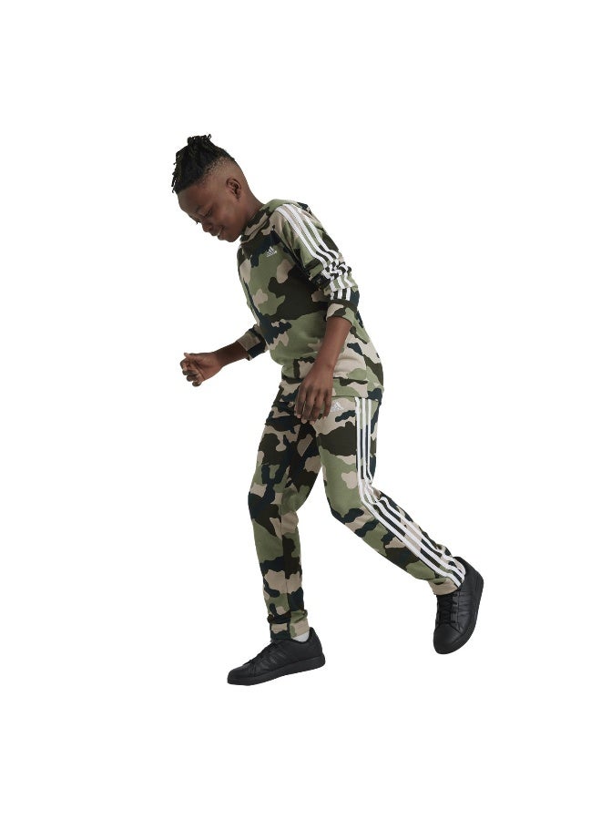 Adidas J Bl Camo Ft Hd Green Training Sweatshirts 7-8Y - Image 3