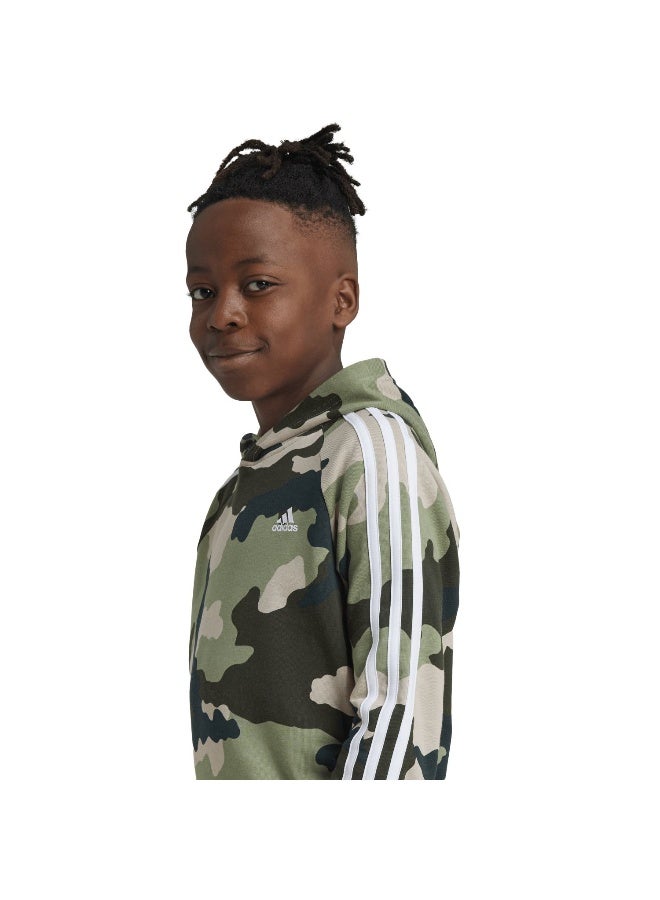 Adidas J Bl Camo Ft Hd Green Training Sweatshirts 7-8Y - Image 5