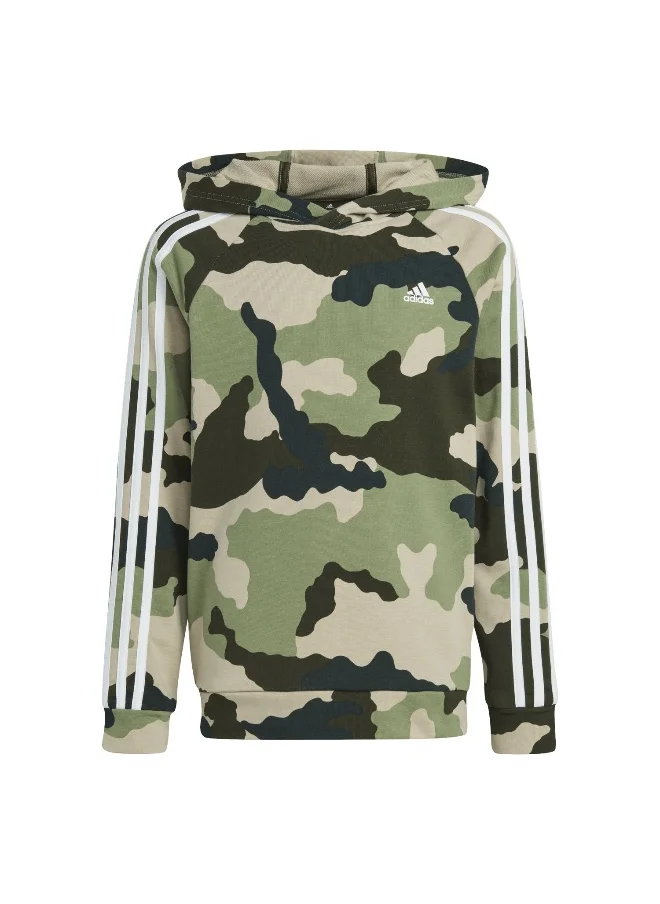 اديداس adidas J Bl Camo Ft Hd Green Training Sweatshirts 7-8Y