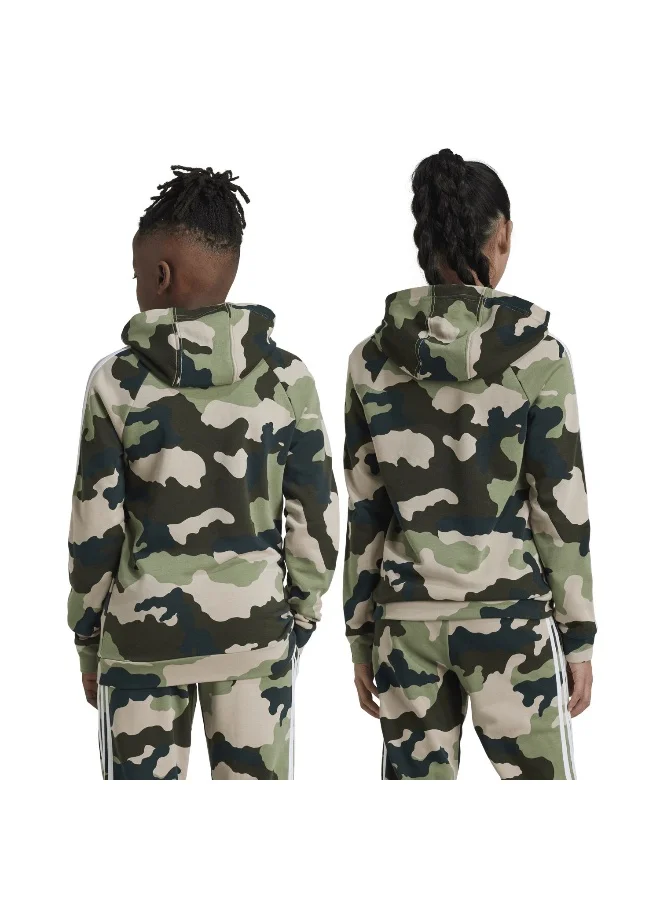 Adidas J Bl Camo Ft Hd Green Training Sweatshirts 7-8Y