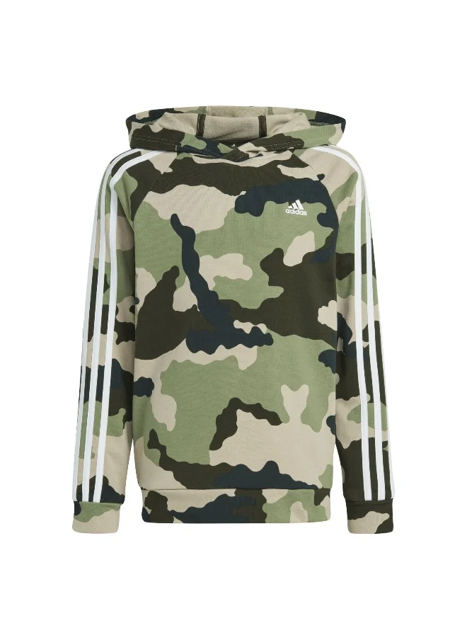 اديداس adidas J Bl Camo Ft Hd Green Training Sweatshirts 7-8Y