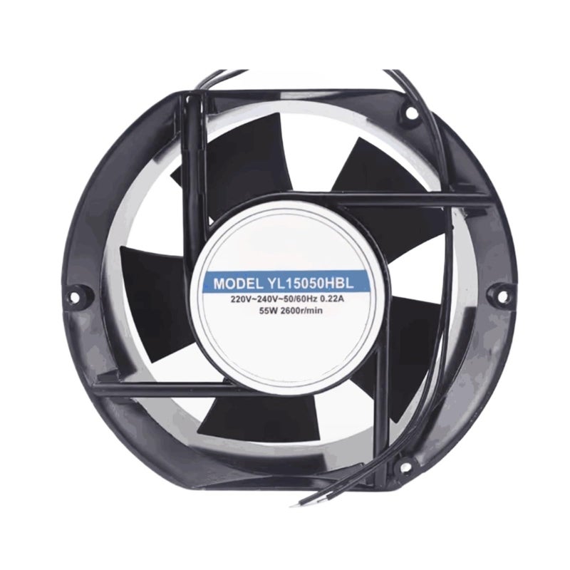 17251 Cabinet Cooling Fan 55W 2600RPM 17cm 220V AC 2 Wires 172x150x51mm - Image 2