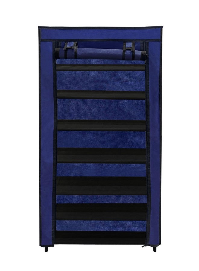 ROBMOB Multipurpose Foldable 7 Layer Shoe Rack Metal, Shoe Rack/Organiser for Home & Office (Dark Blue, Metal) - Image 4