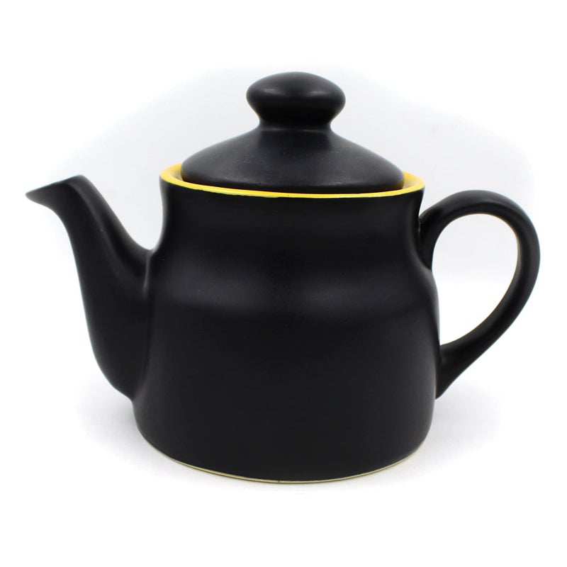 POTZO Urban Teapot, 450ML, Stoneware Handmade Ceramic Product (Black matt) - Image 1