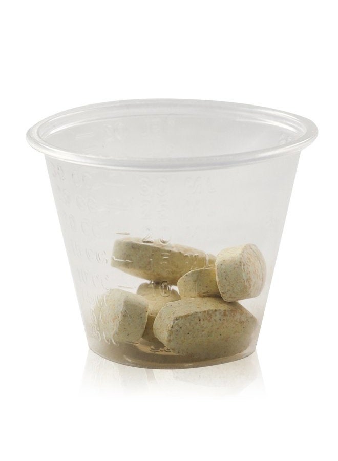 CHOiCE Small Plastic Disposable Medicine Cups: 1 Ounce Measuring/Mixing Cups with Graduated ML, Dram, CC, TBSP & FL OZ Measurement Markings for Pill, Epoxy, Resin & Liquid/Powder Medication - 300 Cup Set - Image 4