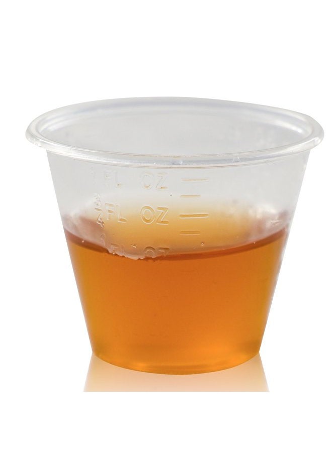 CHOiCE Small Plastic Disposable Medicine Cups: 1 Ounce Measuring/Mixing Cups with Graduated ML, Dram, CC, TBSP & FL OZ Measurement Markings for Pill, Epoxy, Resin & Liquid/Powder Medication - 300 Cup Set - Image 1