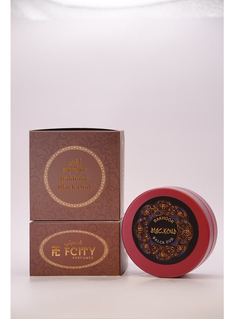 بخور FCITY عود أسود - بخور مدخن ومسك قوي - عطر منزلي عربي فاخر - يدوم طويلاً - 60 جرام