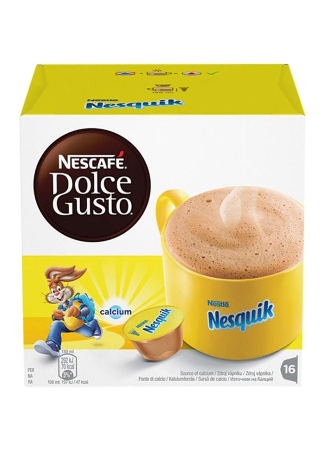Nescafe Dolce Gusto Nesquik Chocolate Coffee 100ml Pack of 16 - Image 1