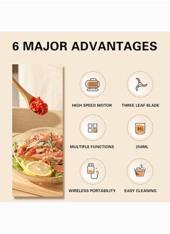 BLOOMING TIME Household Mini Electric Garlic Mixer Simple To Clean Easy To Use, USB Charging Wireless Use, Suitable For Any Side Dish  - Image 5