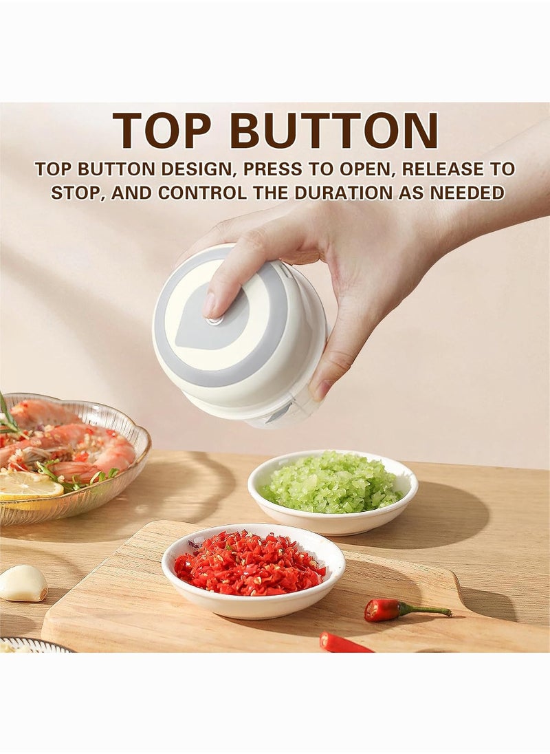 BLOOMING TIME - Household Mini Electric Garlic Mixer Simple To Clean Easy To Use, USB Charging Wireless Use, Suitable For Any Side Dish - Image 1