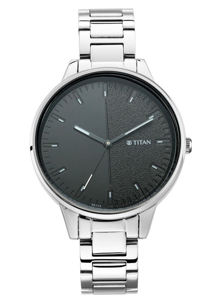 TITAN Titan Women's Precision Simplicity Watch: Black Gradient Dial with Metal Strap  - Image 1