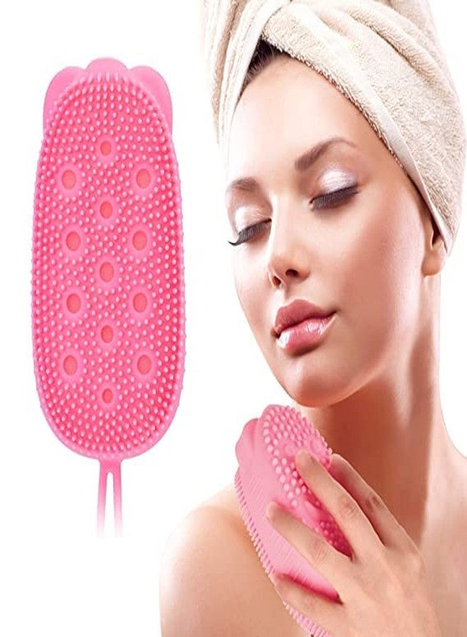 GROPOTIT Skin Massage shower brush Body Bath Brush soft Scrubber with Shampoo Dispenser body brush having better cleaning oft Scrubber for Shower Exfoliating Body Brush - Image 2