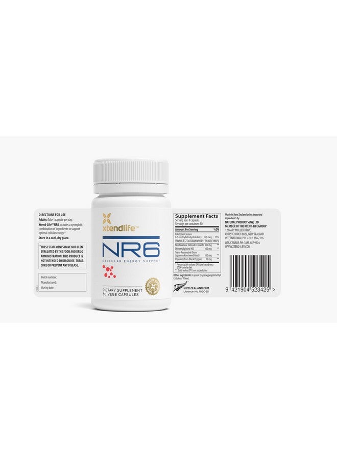 xtendlife Xtendlife NR6 High Purity NAD+ Supplement with Resveratrol and Nicotinamide Riboside - for Anti-Aging, Focus, Energy - 30 Day Supply - Image 2