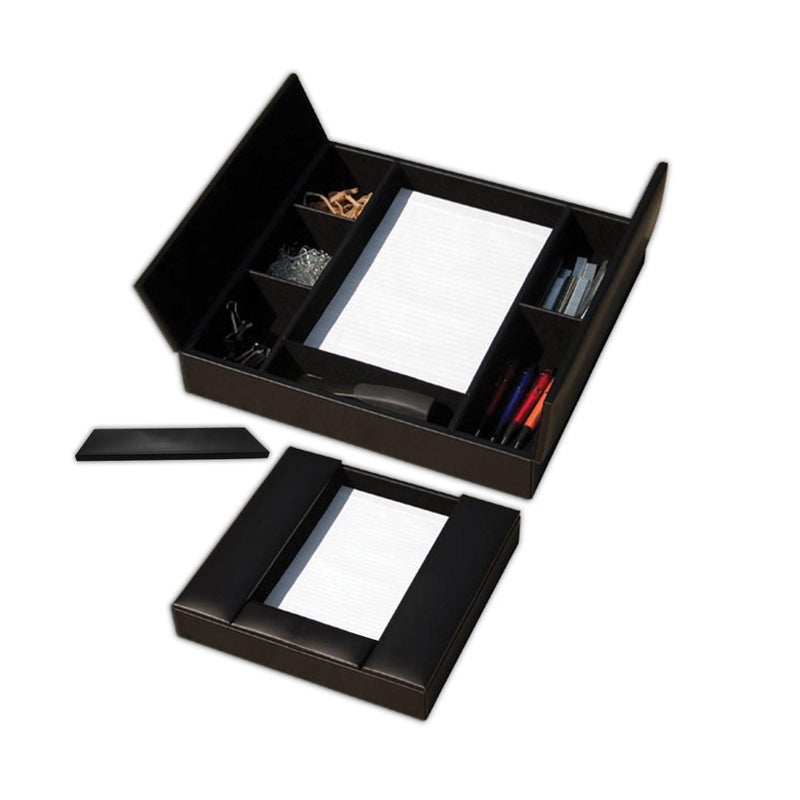 Dacasso A1390 Leatherette Enhanced Conference Room Organizer Leatherette Conference Room Organizer, Black - Image 1