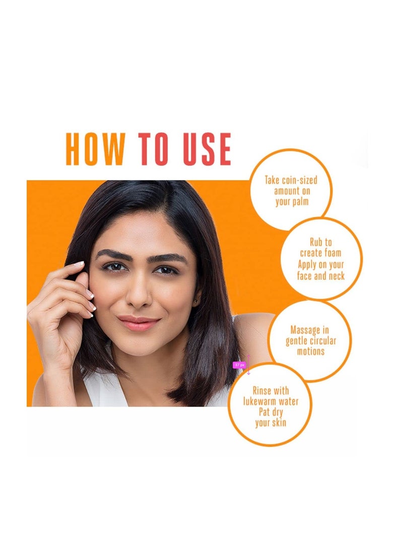 لاكمي غسول الوجه 9to5 بفيتامين C مع حبيبات ميكروكريستالين لبشرة منتعشة ومتوهجة 100 جرام - Image 3