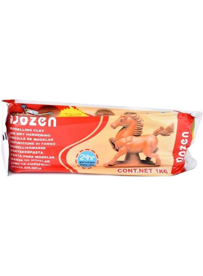 Dozen Pottery Clay Brown 1Kg - Image 1