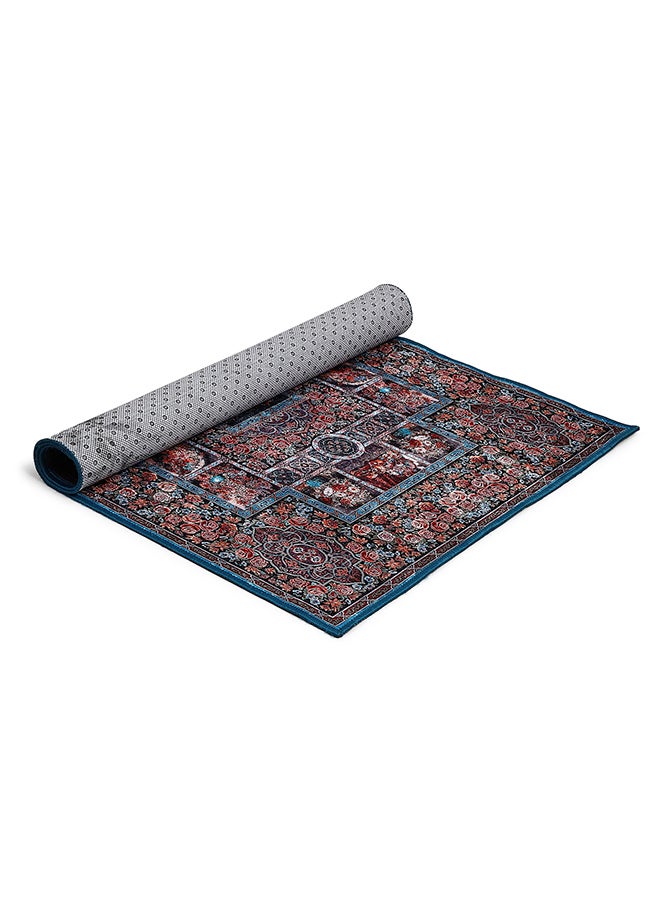 Status Contract Ice Velvet Rugs for Living Room | (Print) Carpet for Living Room Decor | Anti Skid Backing Aesthetic Vintage Decor Carpet for Bedroom | (3 x 5, D12), Multicolor, Rectangular - Image 3