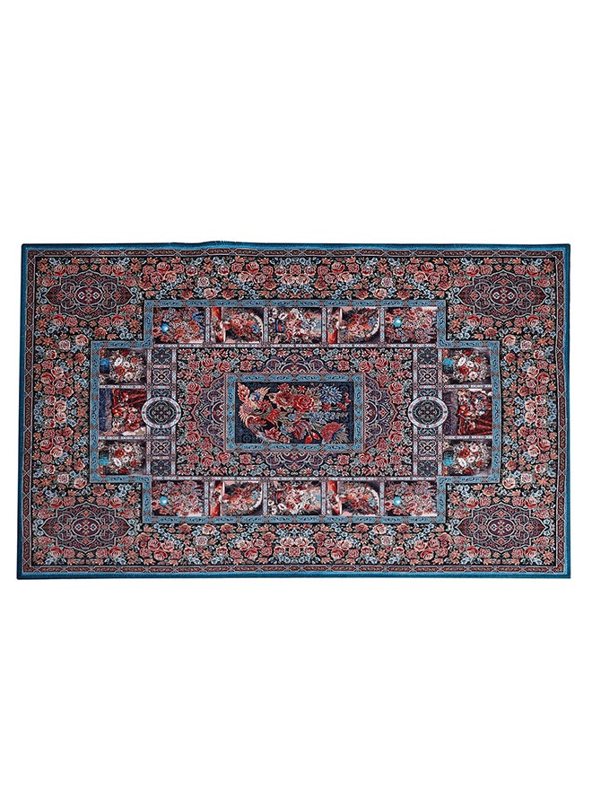 Status Contract Ice Velvet Rugs for Living Room | (Print) Carpet for Living Room Decor | Anti Skid Backing Aesthetic Vintage Decor Carpet for Bedroom | (3 x 5, D12), Multicolor, Rectangular - Image 2