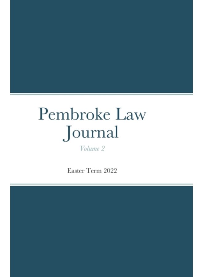 Pembroke Law Journal Volume 2 - Hardback