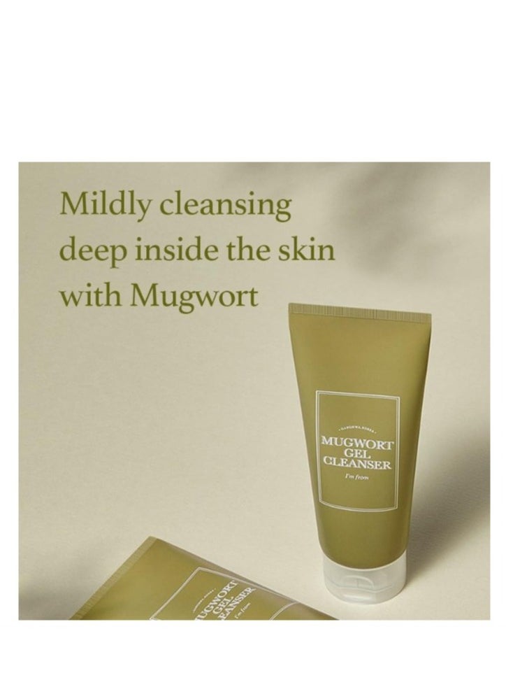 Mugwort Gel Cleanser 150 ml, Mugwort Extract 60%, Korean Cleanser, Natural, Herbal, Calming, Soothing, Micro Cleansing