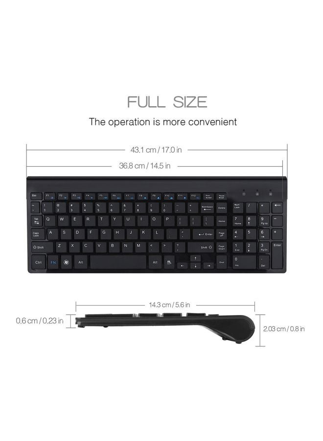 2-Piece Wireless Keyboard And Mouse Set Black - Image 2