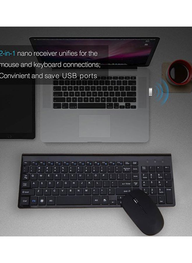 2-Piece Wireless Keyboard And Mouse Set Black - Image 3