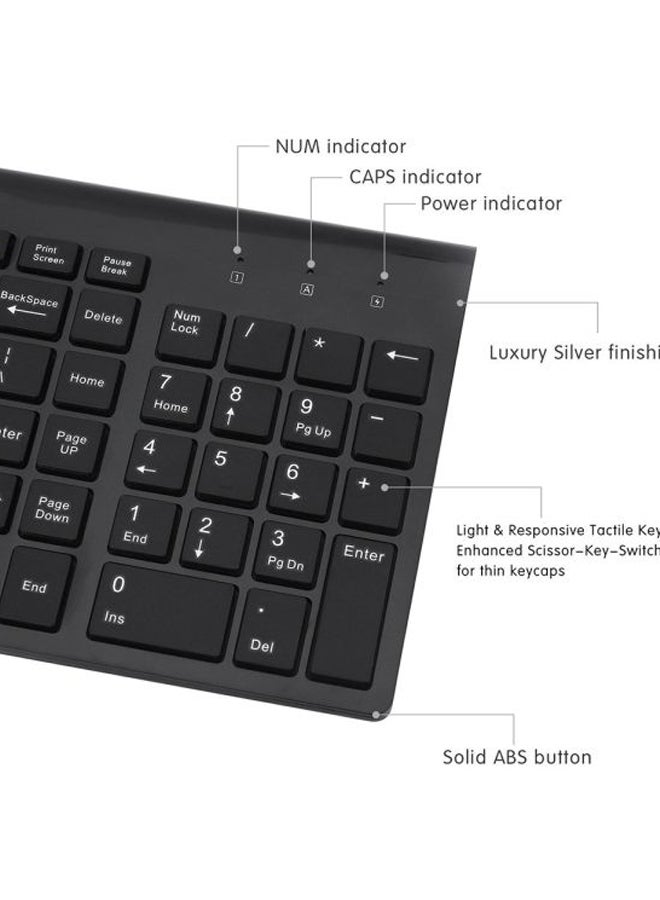 2-Piece Wireless Keyboard And Mouse Set Black - Image 5