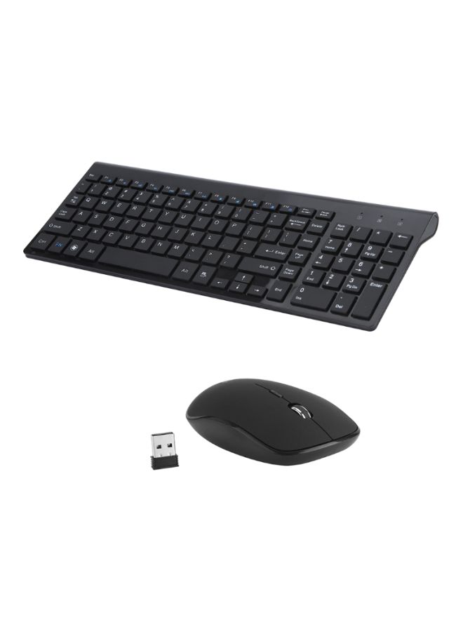 2-Piece Wireless Keyboard And Mouse Set Black - Image 1