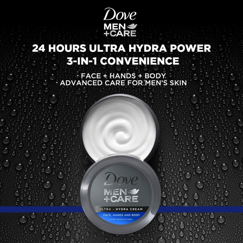 Dove Men+Care Ultra-Hydra Cream with 24 Hour Moisturization, 2.53 FL OZ (Pack of 4) - Image 2