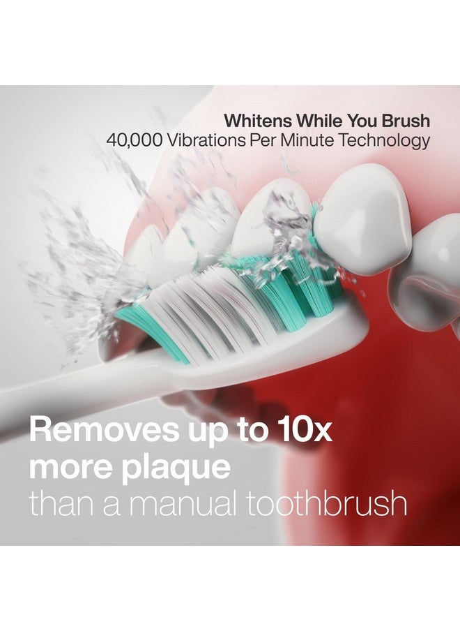 Aquasonic - Aquasonic Vibe Series Ultra-Whitening Toothbrush - ADA Accepted Power Toothbrush - 8 Brush Heads & Travel Case - 40,000 VPM Motor & Wireless Charging - 4 Modes w Smart Timer - Mint Green Metallic - Image 1