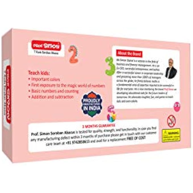 7 RODS/DIGITS SOROBAN PLASTIC ABACUS WITH MULTI-COLORED BEADS, KID - Image 5