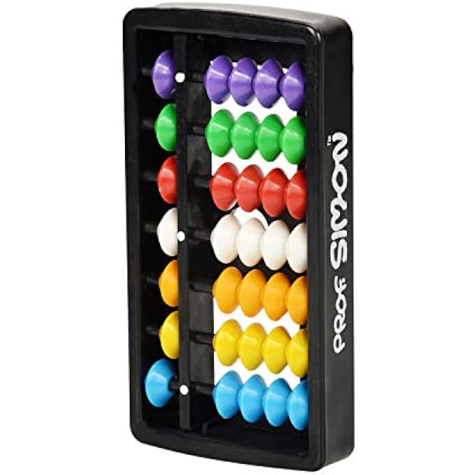 7 RODS/DIGITS SOROBAN PLASTIC ABACUS WITH MULTI-COLORED BEADS, KID - Image 4