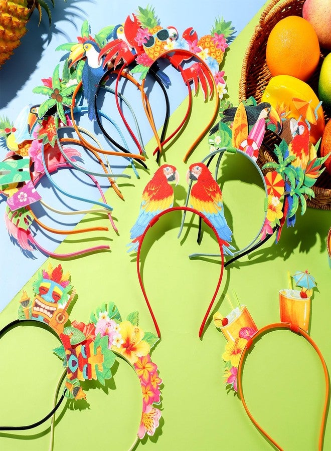 Capoda 32 Pcs Hawaiian Party Headband Felt Luau Head Boppers Tiki Aloha Boppers for Tropical Summer Beach Party Favors Supplies - Image 3