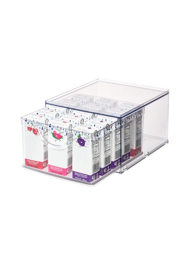 InterDesign iDesign Recycled Plastic Cabinet and Pantry Storage Bin with Drawer - 10.43” x 8.8” x 5.75”, Clear Bin - Image 1