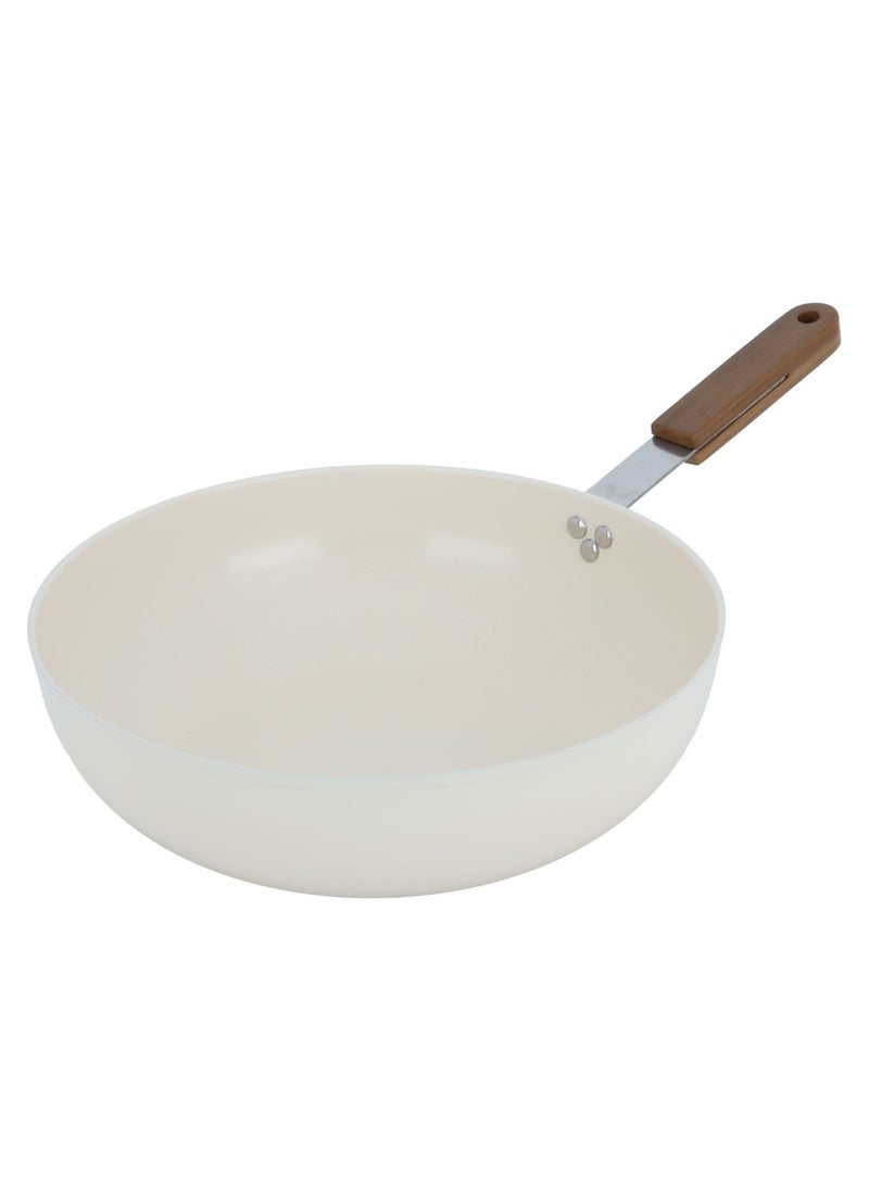 Tornado Frying Pan Beige Dark Wood Handle 30 Cm - pzsku/ZEB5B1C1FB4CD3BD47658Z/45/_/1696244968/4b616f78-715a-4ab6-816f-de7fee9a9dc0